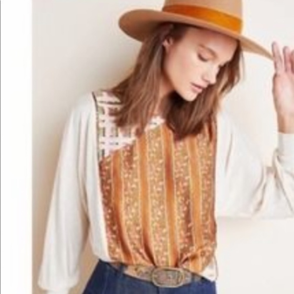 Anthropologie Tiny Sammi sequin mixed media dolman top‎ M